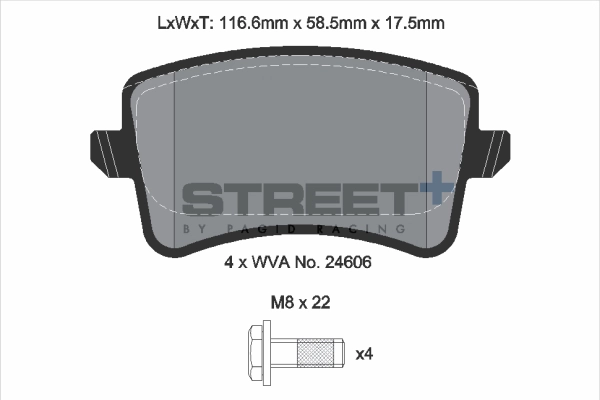 Brake Pad Set, disc brake (T8083SP2001)