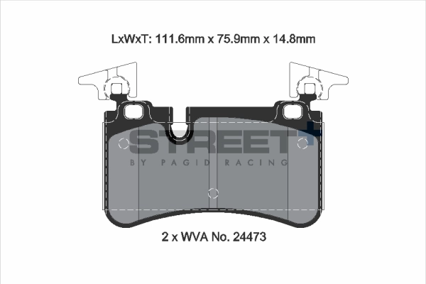 Brake Pad Set, disc brake (T8074SP2001)