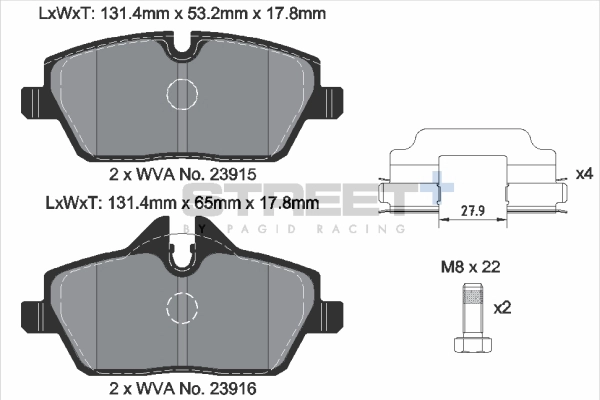 Brake Pad Set, disc brake (T8050SP2001)
