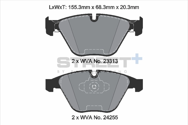 Brake Pad Set, disc brake (T8025SP2001)