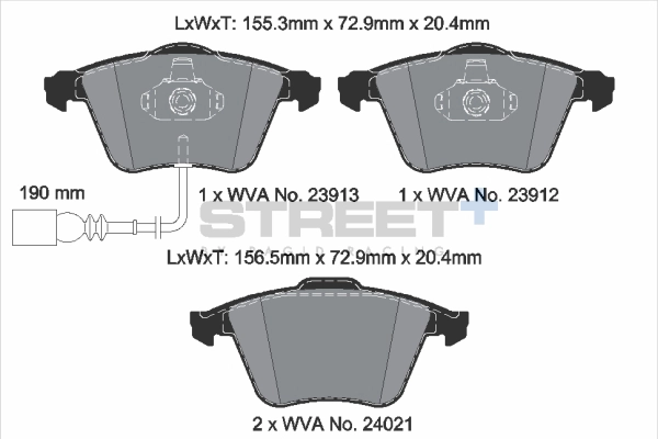 Brake Pad Set, disc brake (T8048SP2001)