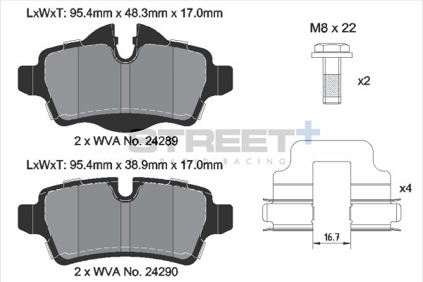Brake Pad Set, disc brake (T8066SP2001)