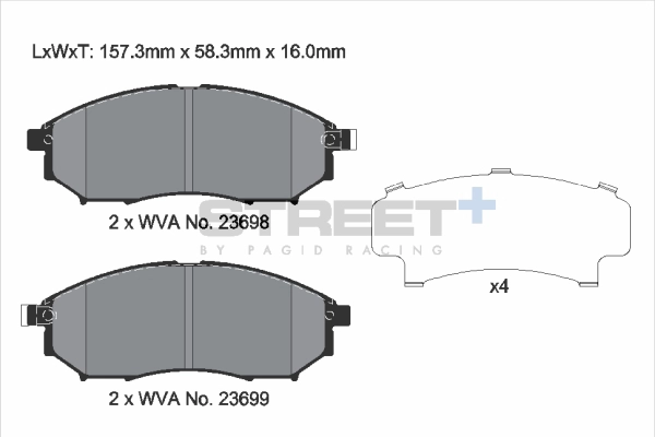 Brake Pad Set, disc brake (T8040SP2001)