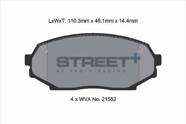 Brake Pad Set, disc brake (T8157SP2001)