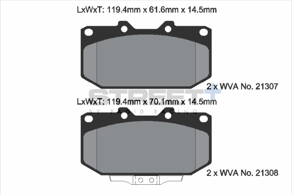 Brake Pad Set, disc brake (T8154SP2001)