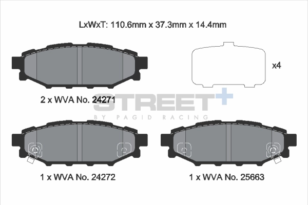 Brake Pad Set, disc brake (T8065SP2001)