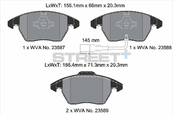 Brake Pad Set, disc brake (T8033SP2001)