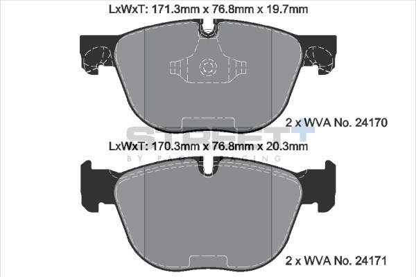 Brake Pad Set, disc brake (T8060SP2001)