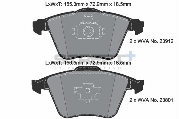 Brake Pad Set, disc brake (T8180SP2001)