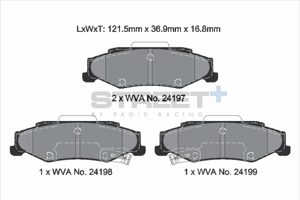 Brake Pad Set, disc brake (T8063SP2001)
