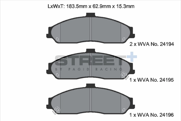 Brake Pad Set, disc brake (T8062SP2001)