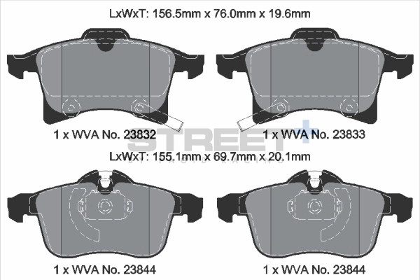 Brake Pad Set, disc brake (T8179SP2001)