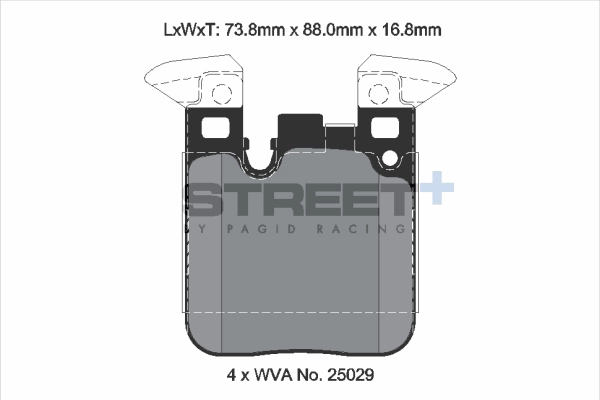 Brake Pad Set, disc brake (T8105SP2001)