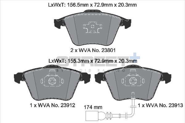 Brake Pad Set, disc brake (T8046SP2001)