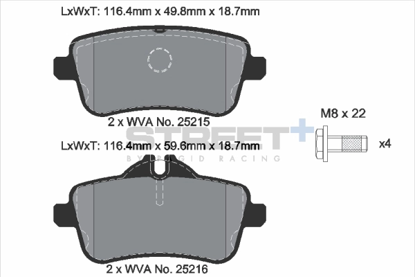 Brake Pad Set, disc brake (T8115SP2001)