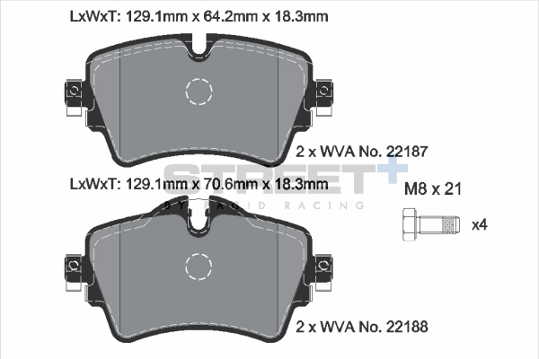 Brake Pad Set, disc brake (T8161SP2001)