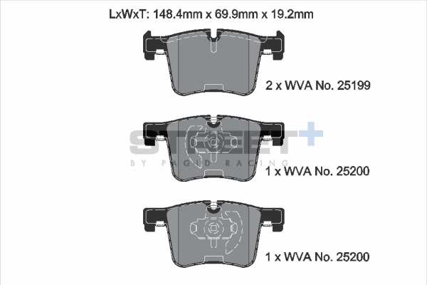 Brake Pad Set, disc brake (T8113SP2001)