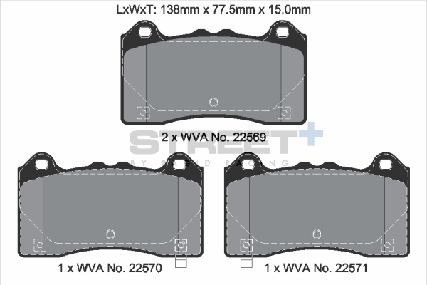 Brake Pad Set, disc brake (T8163SP2001)