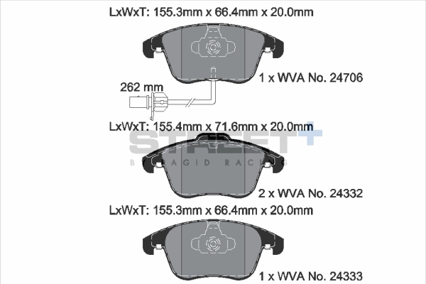 Brake Pad Set, disc brake (T8090SP2001)