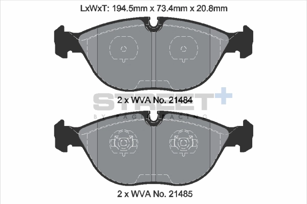 Brake Pad Set, disc brake (T8156SP2001)