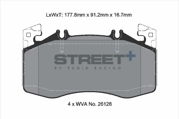 Brake Pad Set, disc brake (T8217SP2001)
