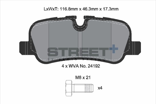 Brake Pad Set, disc brake (T8061SP2001)