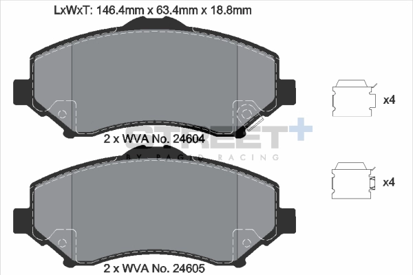 Brake Pad Set, disc brake (T8082SP2001)