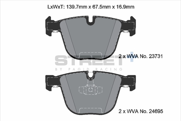 Brake Pad Set, disc brake (T8043SP2001)
