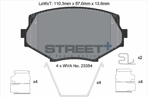 Brake Pad Set, disc brake (T8171SP2001)
