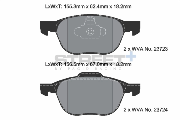 Brake Pad Set, disc brake (T8041SP2001)