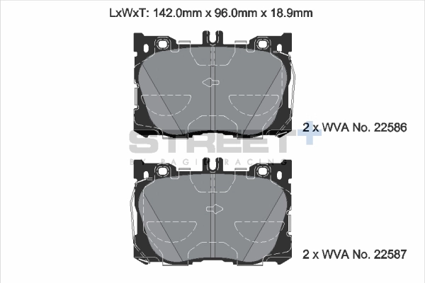 Brake Pad Set, disc brake (T8015SP2001)