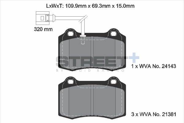 Brake Pad Set, disc brake (T8058SP2001)