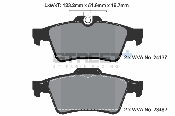 Brake Pad Set, disc brake (T8057SP2001)