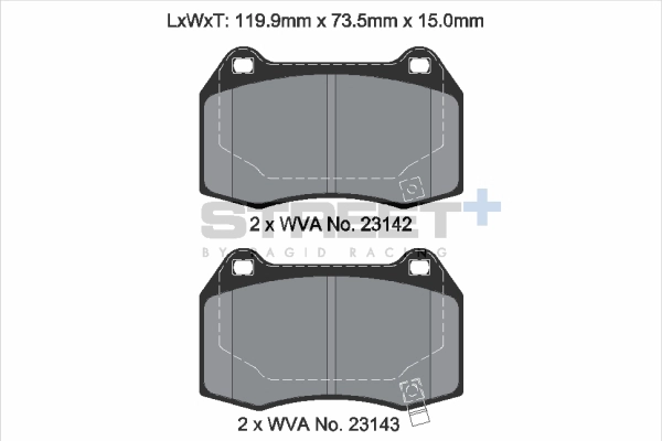Brake Pad Set, disc brake (T8019SP2001)