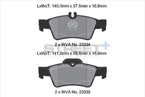 Brake Pad Set, disc brake (T8029SP2001)