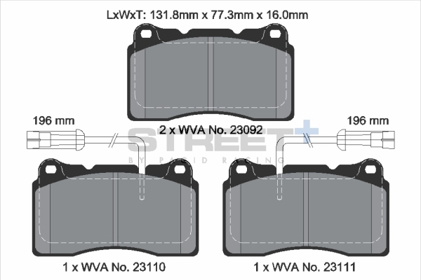 Brake Pad Set, disc brake (T8017SP2001)