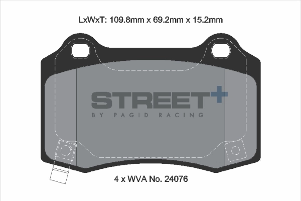 Brake Pad Set, disc brake (T8055SP2001)