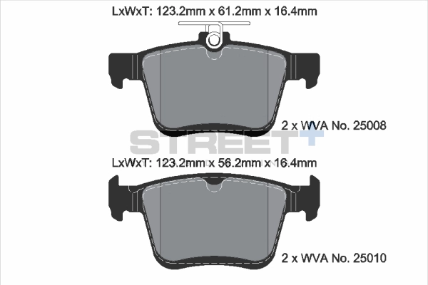 Brake Pad Set, disc brake (T8101SP2001)
