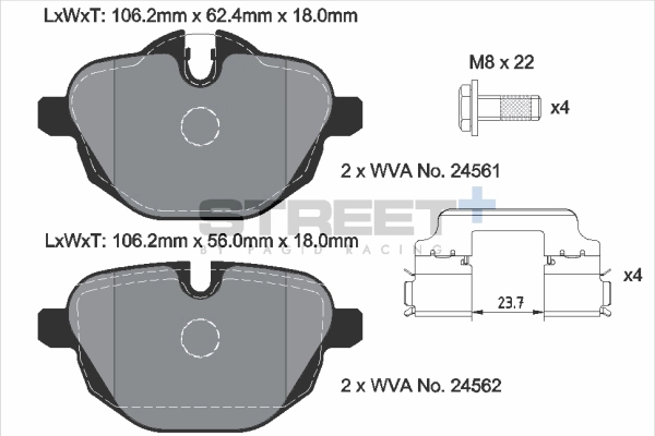 Brake Pad Set, disc brake (T8079SP2001)