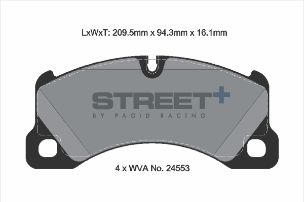 Brake Pad Set, disc brake (T8077SP2001)