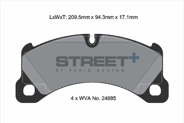 Brake Pad Set, disc brake (T8087SP2001)
