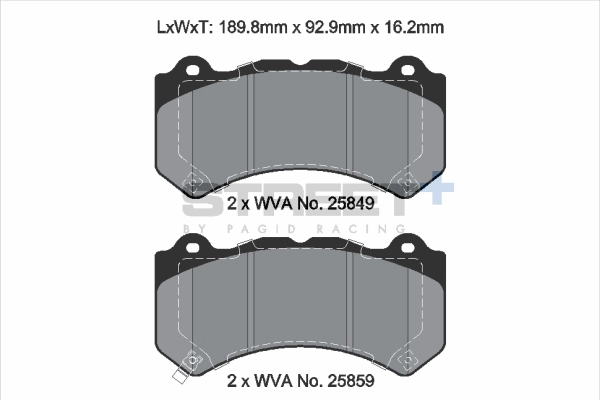 Brake Pad Set, disc brake (T8127SP2001)