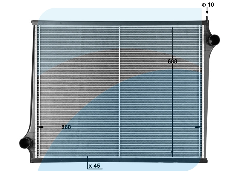 Radiator, engine cooling (10045003)