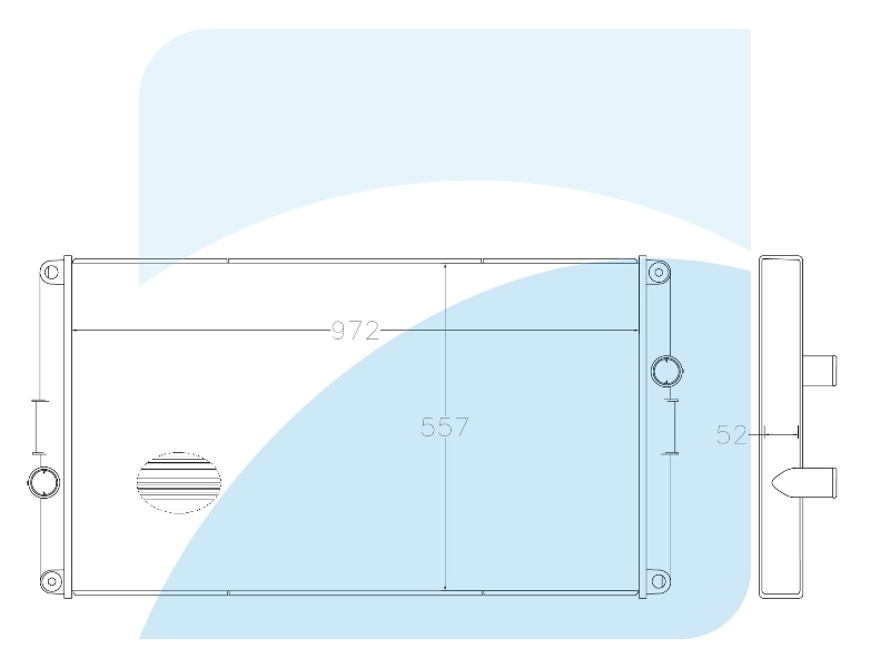 Radiator, engine cooling (10057911)