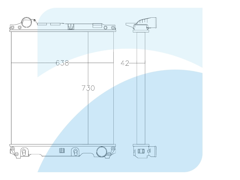Radiator, engine cooling (11033009)
