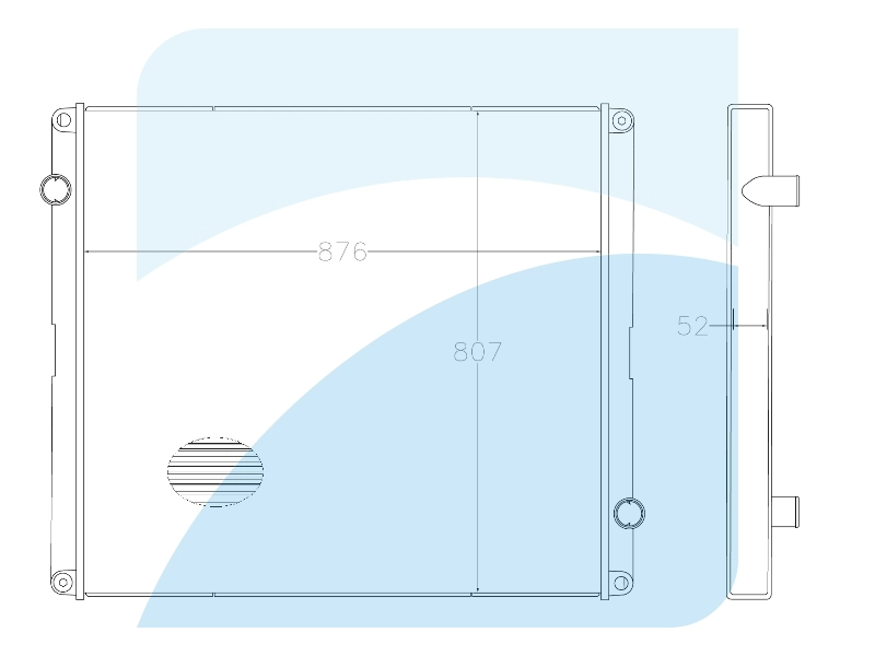 Radiator, engine cooling (10057912)