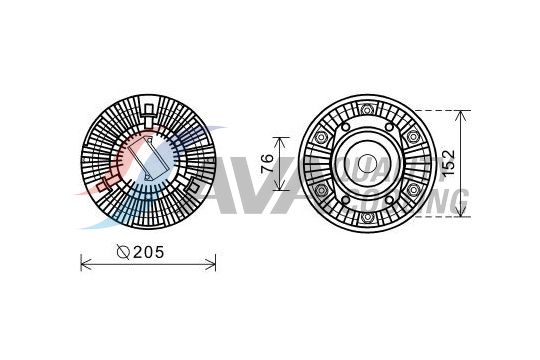 Clutch, radiator fan (61045014)