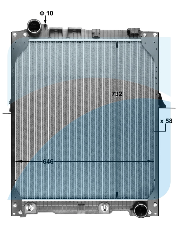 Radiator, engine cooling (10033009)