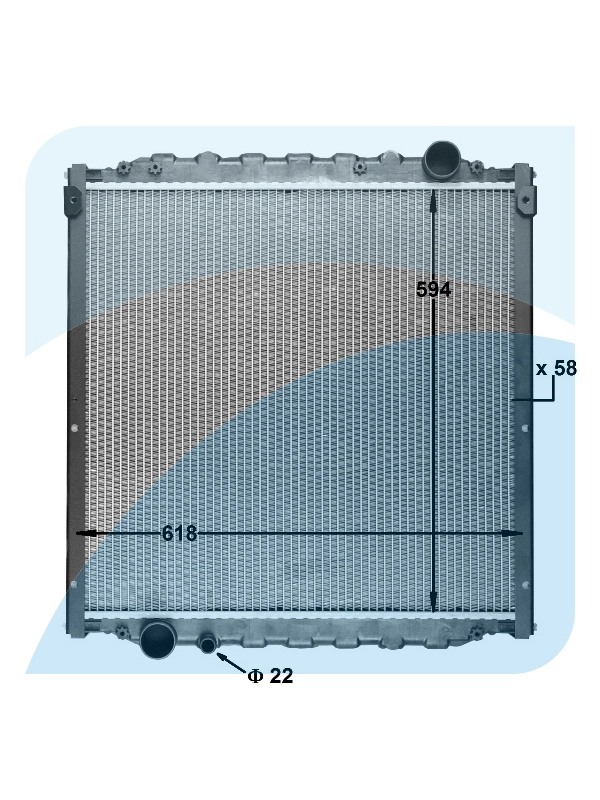 Radiator, engine cooling (10031004)