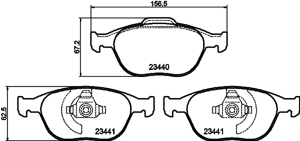 Brake Pad Set, disc brake (MDB2272FR)